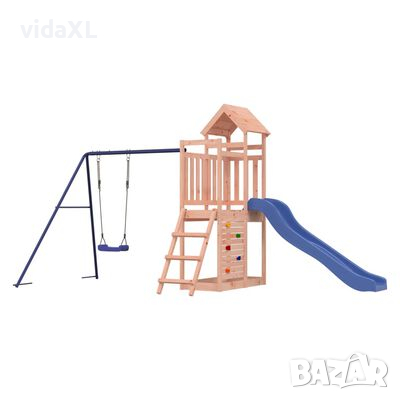 vidaXL Комбинирано детско съоръжение, масивна дугласка дървесина, снимка 1