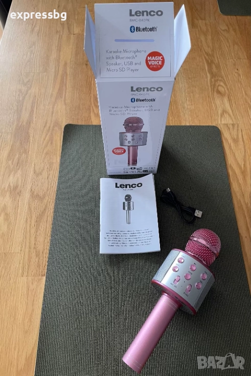 Bluetooth Караоке Микрофон със Вграден Високоговорител – Нов, снимка 1