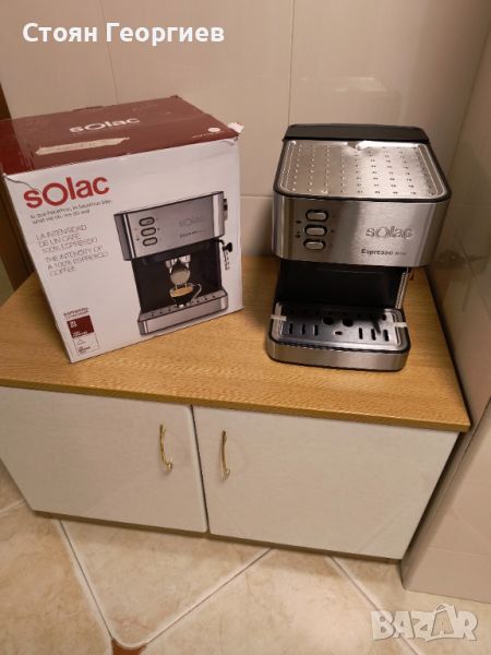Чисто нова кафемашина SOLAC 20бара с лек транспортнен дефект не пречи на работата на машината , снимка 1