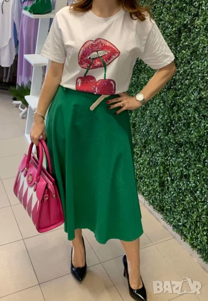 овърсайз тениска с череши, снимка 1