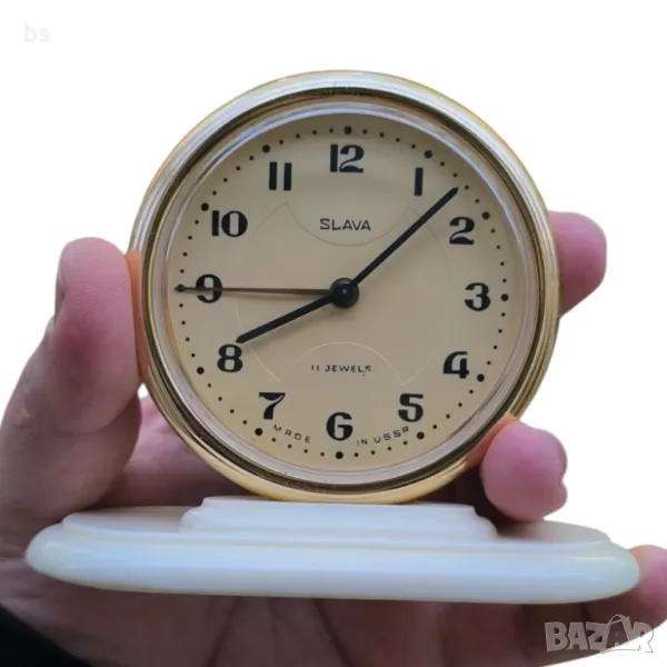 Ретро механичен будилник Slava (обслужен), снимка 1