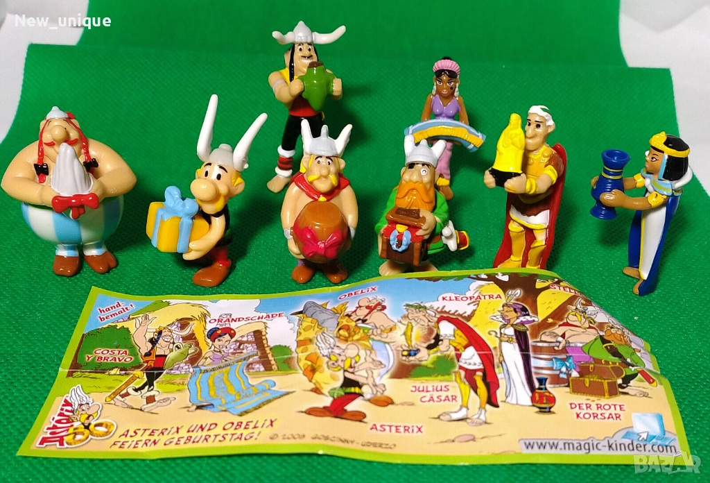 Пълна колекция играчки от юбилейната серия "Астерикс" (2009 г.) на Киндер сюрприз, снимка 1