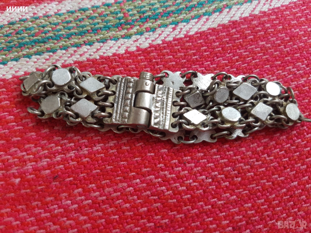 Сребърна гривна верижка 19 век, снимка 1