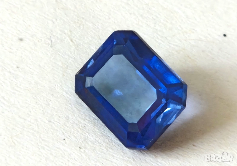Естествен фасетиран сапфир 3.60 k. Сертификат, снимка 1