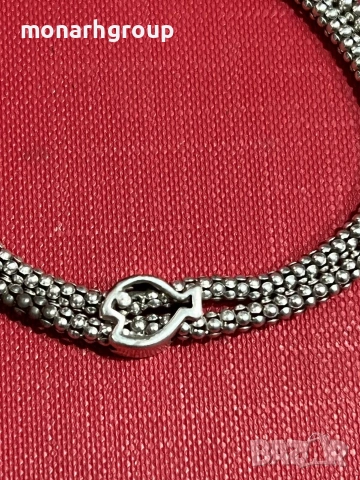 Сребърна гривна, снимка 2 - Гривни - 54060961