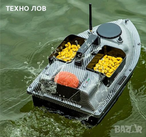 Лодка за захранка карбонова 40 точков GPS Bait Boat,12000mа,сак,зарядно за кола,допълните перки, снимка 17 - Стръв и захранки - 46598215