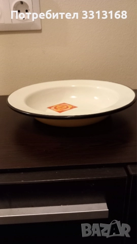 Руска емайлирана чиния , снимка 4 - Чинии - 52098450