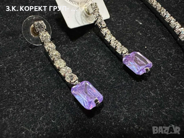 Комплект колие и обеци с кристали Swarovski, снимка 8 - Бижутерийни комплекти - 50842348