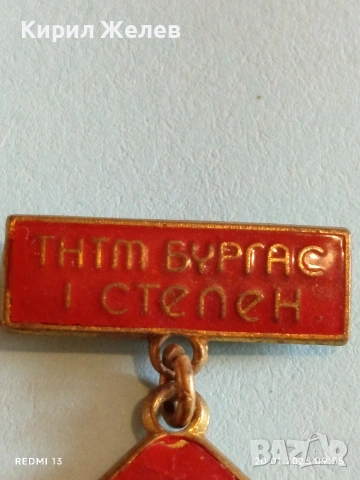 Значка награда от соца ИНИЦИАТИВА за ТЕХНИЧЕСКО и НАУЧНО ТВОРЧЕСТВО на МЛАДЕЖТА 41032, снимка 2 - Колекции - 53159850