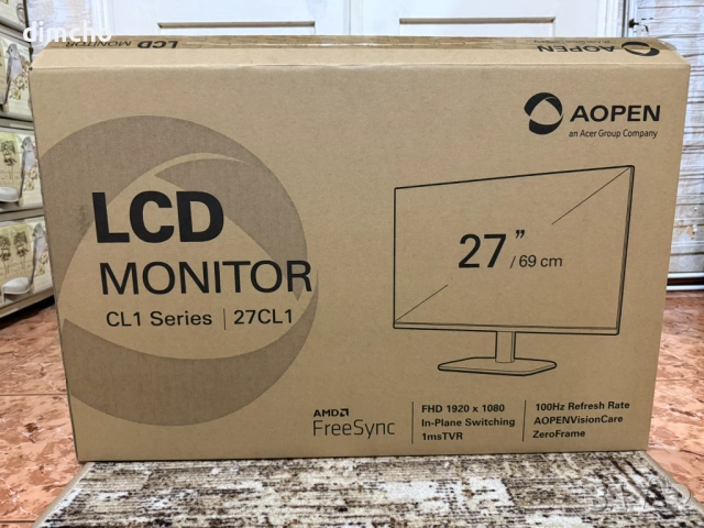 Гейминг монитор Acer - AOPEN 27CL1Ebmix, 27'', FHD, 100Hz, 1ms, снимка 2 - Монитори - 53660149