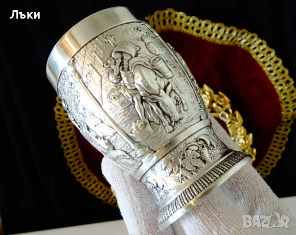 Калаена чаша Гроздобер,винопроизводство. , снимка 6 - Антикварни и старинни предмети - 53660365