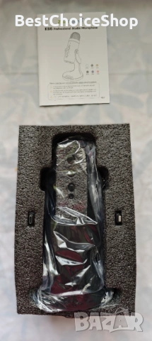  USB кондензаторен микрофон за PC, Mac, мобилен телефон, PS4, PS5,  за игри, подкаст, запис, стрийм, снимка 8 - Микрофони - 53614890