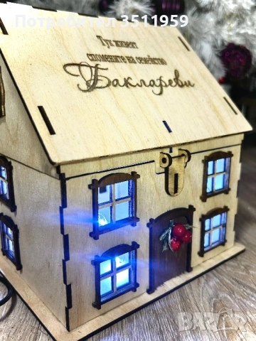 Дървена къщичка -кутия за спомени , снимка 5 - Други - 53247416