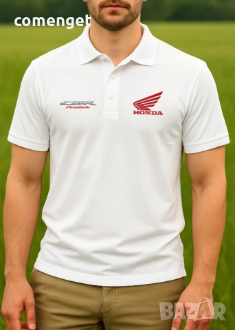 Мъжки поло тениски ХОНДА / HONDA CBR RACING, тип лакоста - 6 цвята!, снимка 2 - Тениски - 50985662