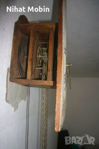 Стар стенен часовник, снимка 4 - Стенни часовници - 51686369