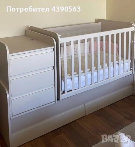 Комбинирано бебешко легло с повивалник и шкаф, снимка 2 - Бебешки легла и матраци - 53856141