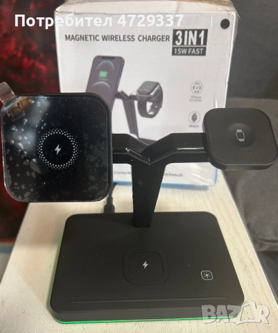 3 в 1 зарядна станция за продукти на Apple, СЪВМЕСТИМА С IPHONE 12 series