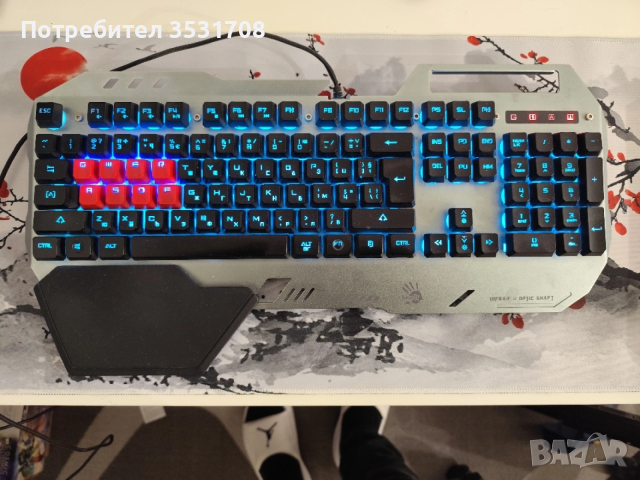 Геймърска полу-механична клавиатура A4Tech Bloody B2418