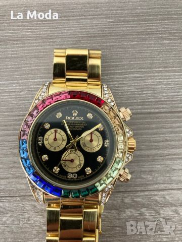 Часовник Rolex Daytona Rainbow златен , снимка 3 - Мъжки - 45887660