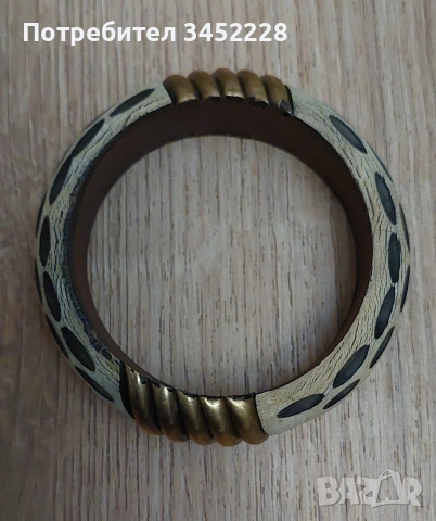 гривна дърво и месинг за ценители , снимка 2 - Гривни - 53214185