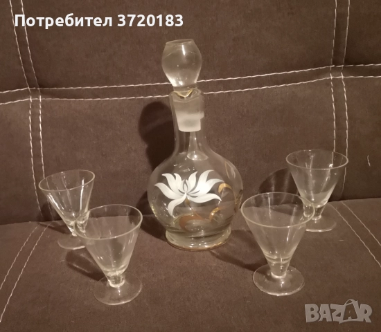 Стъклен сервиз за ракия, снимка 2 - Сервизи - 52250097