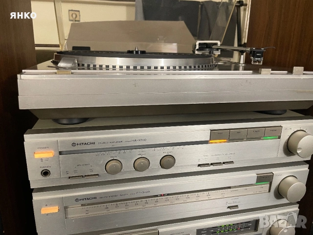 Hitachi грамофон усилвател дек тонколони, снимка 7 - Аудиосистеми - 53750008