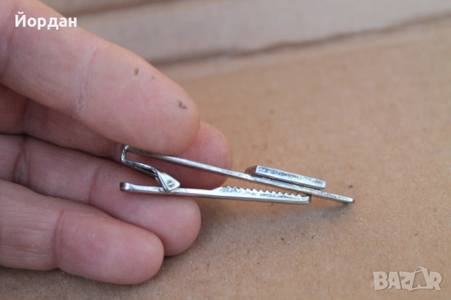 Сребърна Щипка за вратовръзка 0,925, снимка 2 - Колиета, медальони, синджири - 53275027