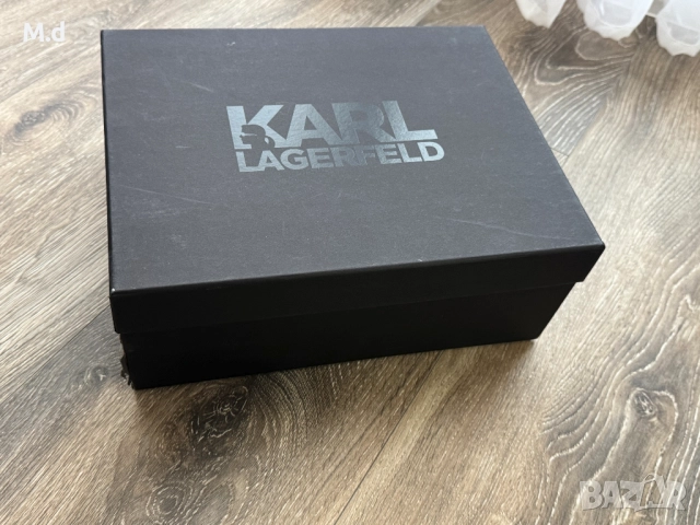 KARL LAGERFELD оригинални мъжки сникърси/кецове бели , бял цвят Карл Лагерфелд, снимка 7 - Маратонки - 52105122