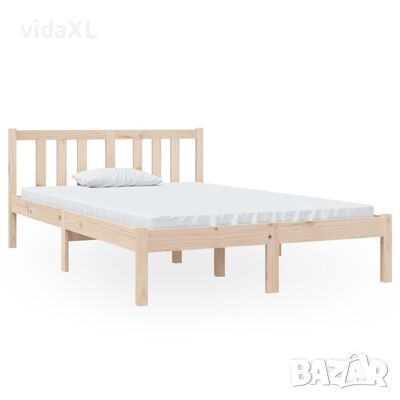 vidaXL Рамка за легло, дърво масив, 120x190 см, Small Double(SKU:814854, снимка 1 - Спални и легла - 46116096