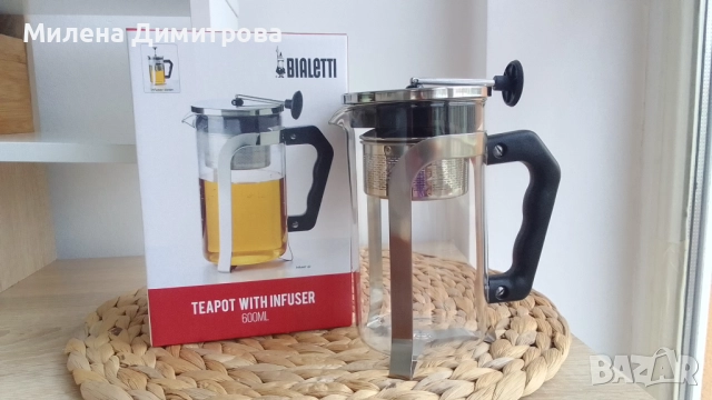 Кана за чай с инфузер Bialetti 600 мл, снимка 2 - Сервизи - 51977778