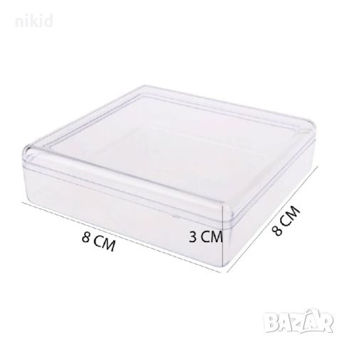 8*8*3 см Пластмасова акрилна малка прозрачна кутия прозрачни кутийки кутии за сувенир подарък, снимка 1 - Други - 45227682