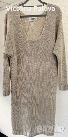 RUNDHOLZ дизайнерска ленена плетена рокля/туника