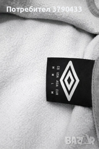 Сиво hoodie Umbro – тънко, удобно, размер M, снимка 2 - Суичъри - 54241323