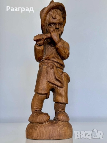 Винтидж фигурка дърворезба, снимка 6 - Статуетки - 52348615