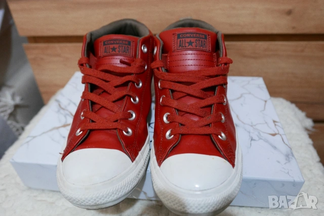 Кожени кецове Converse, снимка 9 - Кецове - 53756942