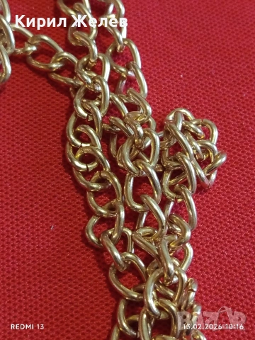 Елегантна метална верижка в златист цвят за дамски чанти с карабинер 51898, снимка 4 - Чанти - 53462794