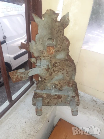 Стара бълг.метална мишена играчка от стрелбище пушкаджийница, снимка 5 - Антикварни и старинни предмети - 51132185