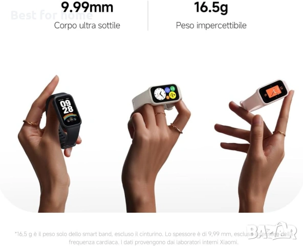 XIAOMI Smart Band 9 Active (розова), снимка 4 - Смарт гривни - 53404547