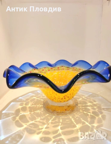 Фруктиера от художествено стъкло, снимка 9 - Декорация за дома - 53382412