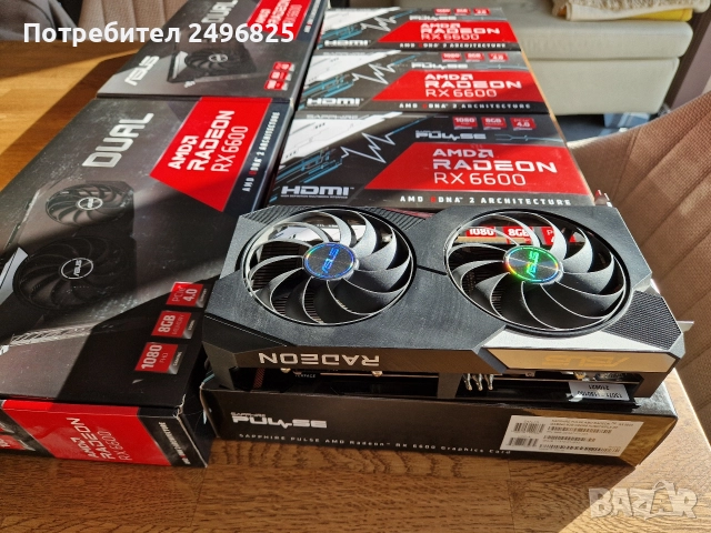 Продавам ASUS RX6600, 8GB, снимка 5 - Видеокарти - 52806012
