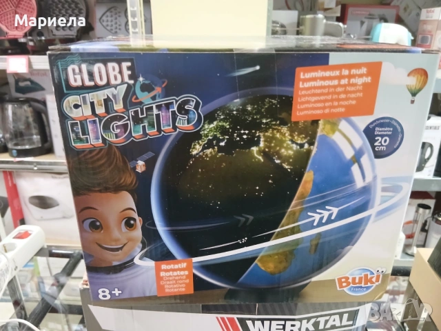 Образователна играчка Buki France - Светещ въртящ се глобус 2 в 1, снимка 2 - Образователни игри - 53618330