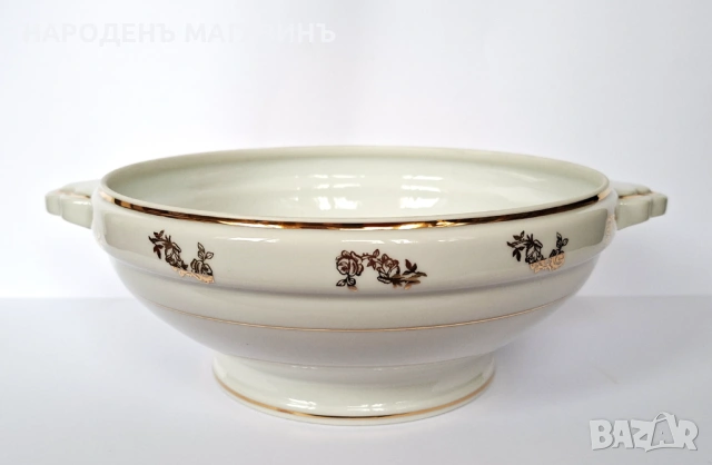 LIMOGES - D.R.B - Антикварен френски порцелан терин Много голям съд за топло сервиране супник сервиз, снимка 5 - Други ценни предмети - 53261159