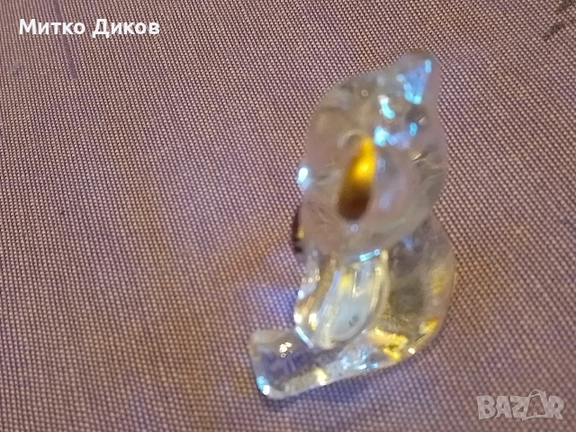 Кристално мече ново  със сърце ново 42х35 мм, снимка 4 - Декорация за дома - 53526470