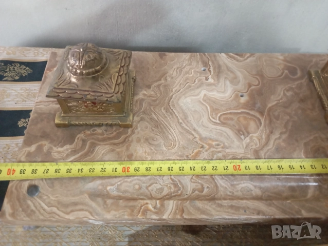 Винтидж мастилница с тампон-комплект, снимка 2 - Други ценни предмети - 38501826