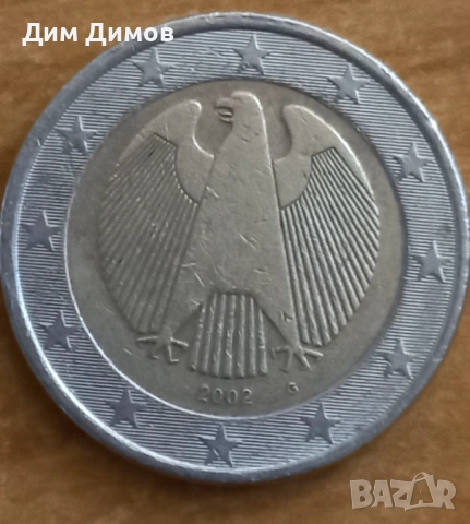 2 евро 2002г  буква G 