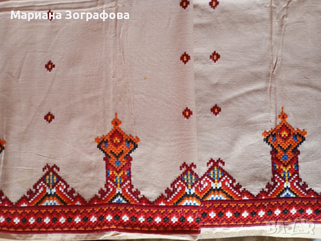 Покривки "Българска бродерия", - Разтегателна голяма стабилна маса, Покривка за спалня 200 х 220 см., снимка 11 - Декорация за дома - 49104918