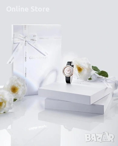 Дамски часовник CIGA Design Sparkle – елегантен модел с бляскави камъни и седеф, снимка 3 - Дамски - 54171117