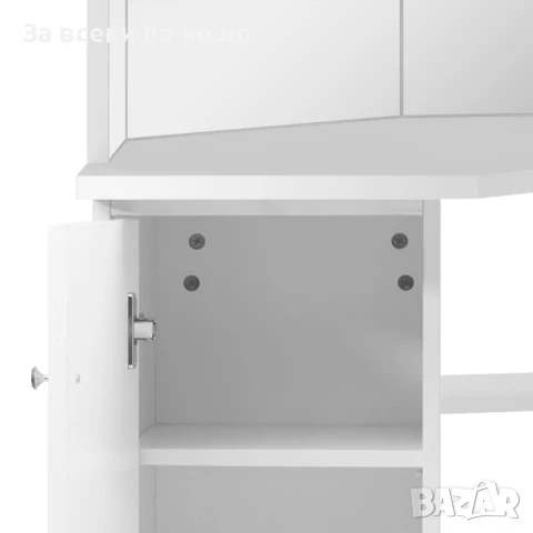 Ъглова тоалетка с LED осветление, бяла Код P1015, снимка 4 - Тоалетки - 51223443