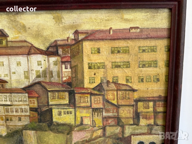 Живописен градски пейзаж - Велико Търново. №8103, снимка 3 - Антикварни и старинни предмети - 54194272