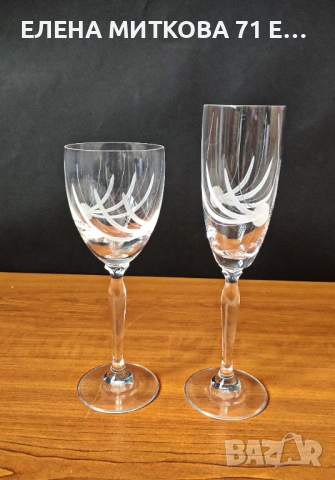 Кристални чаши за бяло и червено вино, снимка 2 - Чаши - 53810435